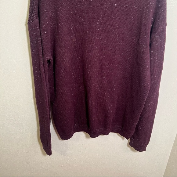 Calvin Klein Jeans Scoop Neck Sweater Purple Metallic L - Picture 7 of 9
